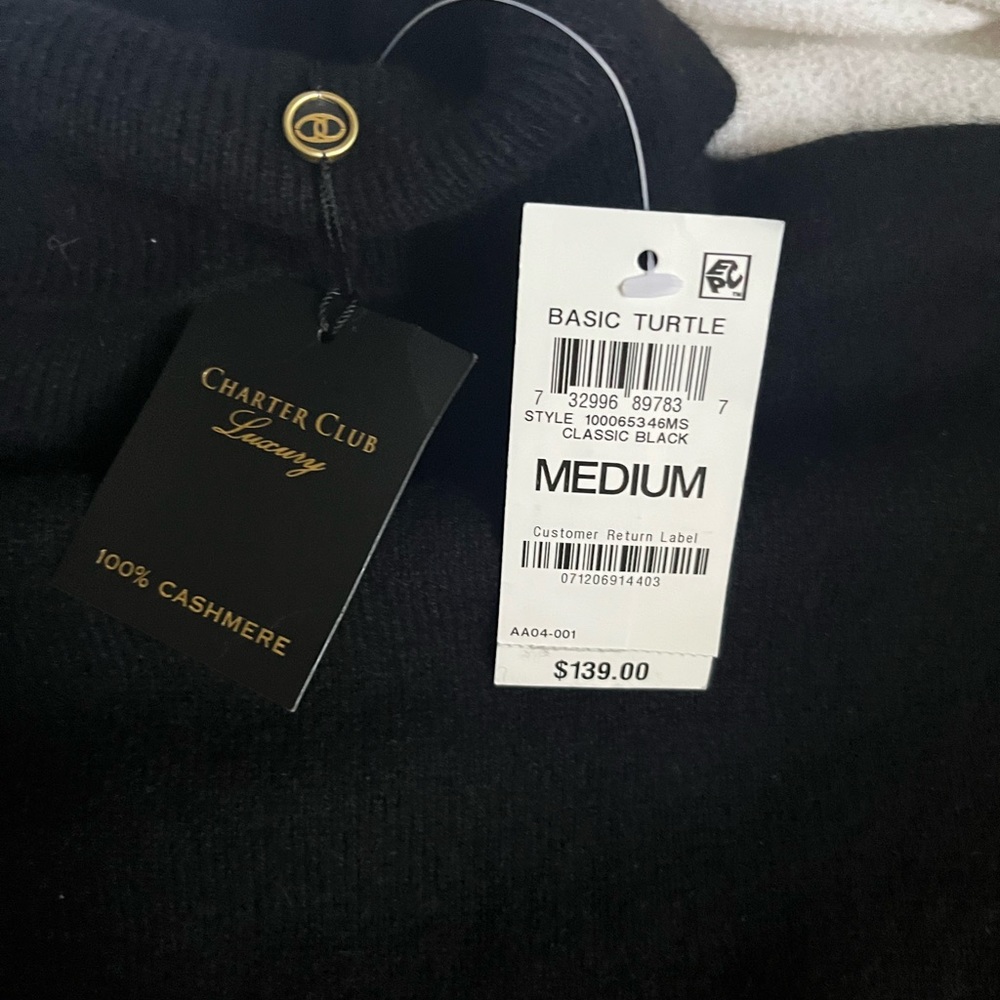 NWT Charter Club Luxury Cashmere